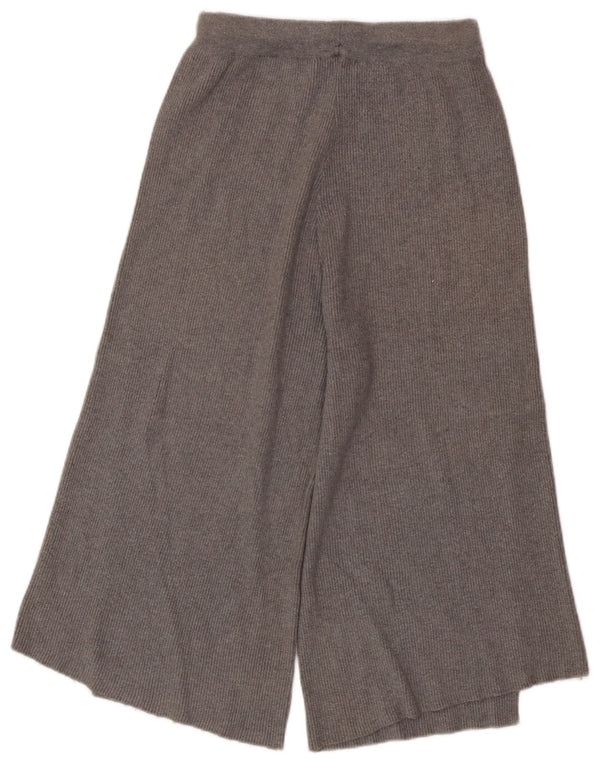 Damskie spodnie Capri z szerokimi nogawkami Zara UK 8 Small W25 L19 Szare