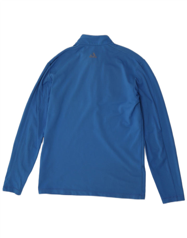 Adidas Męski dres Climalite Zip Neck Pullover Top Średni Niebieski Poliester