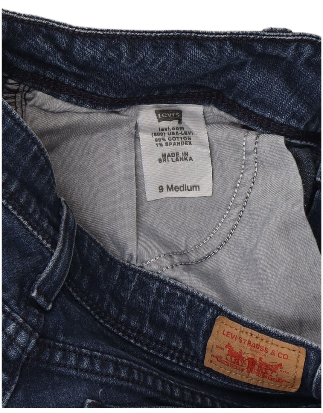 Damskie jeansy Levi's Too Superlow Skinny US 9 Medium W30 L30 Niebieska bawełna