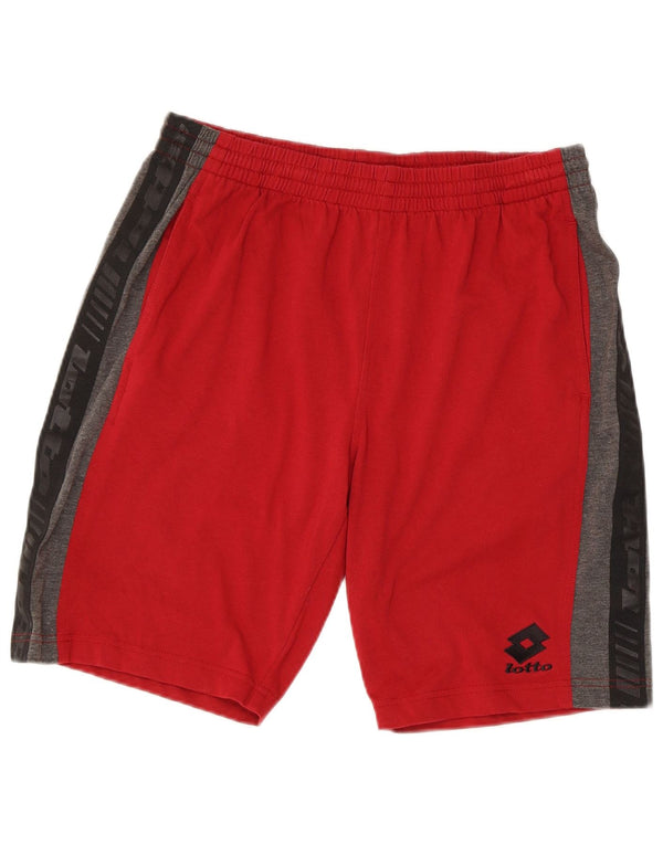 Męskie spodenki sportowe Lotto Graphic UK 42/44 XL, bawełna w kolorze czerwonym