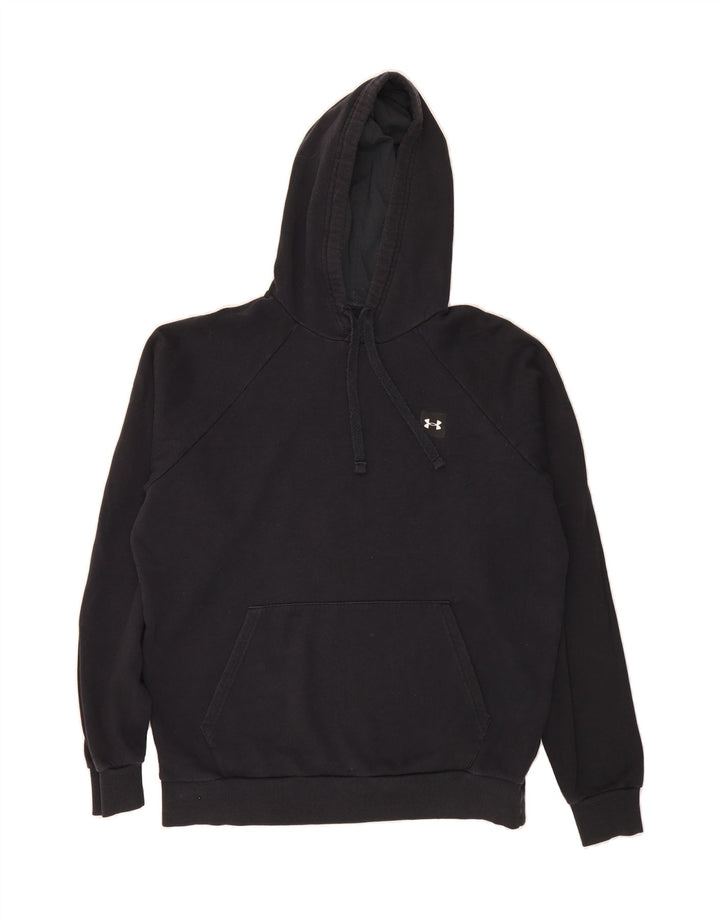 UNDER ARMOUR Mens Cold Gear Hoodie Jumper Medium Black Cotton Vintage Under Armour and Second-Hand Under Armour from Messina Hembry 