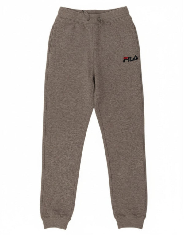 Fila Boys Tracksuit Trousers Joggers 14-15 Years XL Grey Flecked Cotton