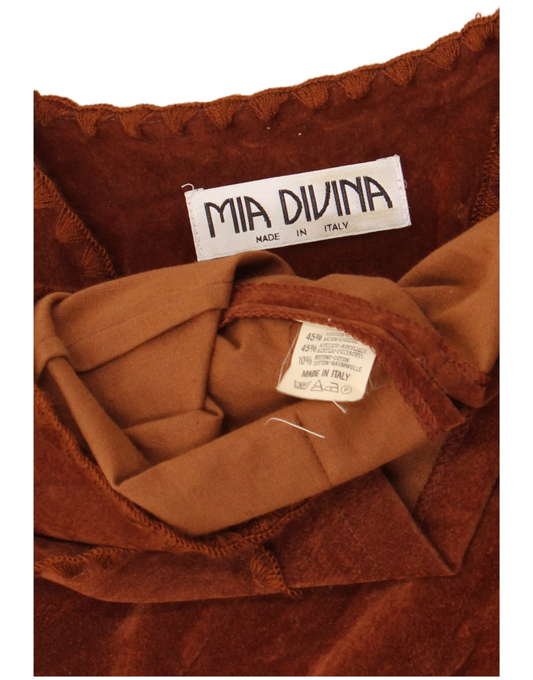 Kamizelka damska Vintage UK 10 Small Brown wiskoza