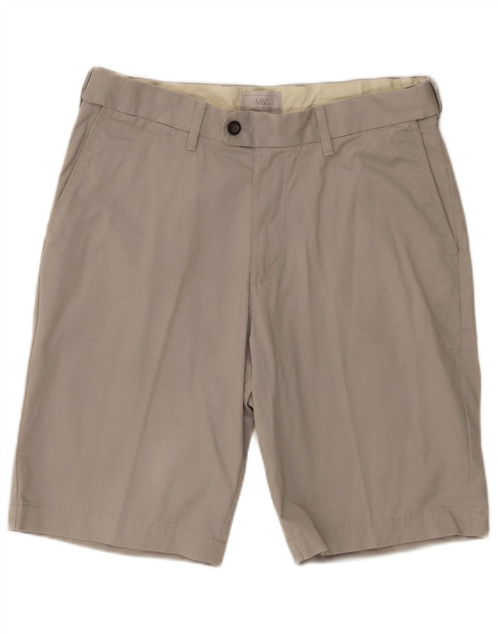 Męskie spodenki Chino Marks & Spencer W34, duże, szare, bawełniane