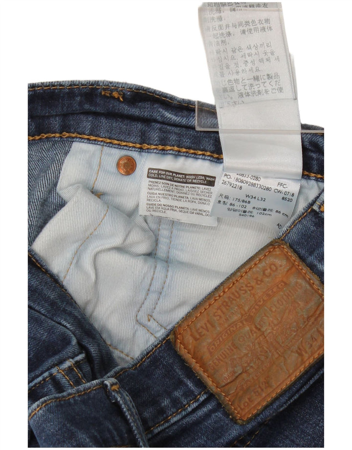 Męskie jeansy slim zwężane Levi's W34 L29 Niebieska bawełna