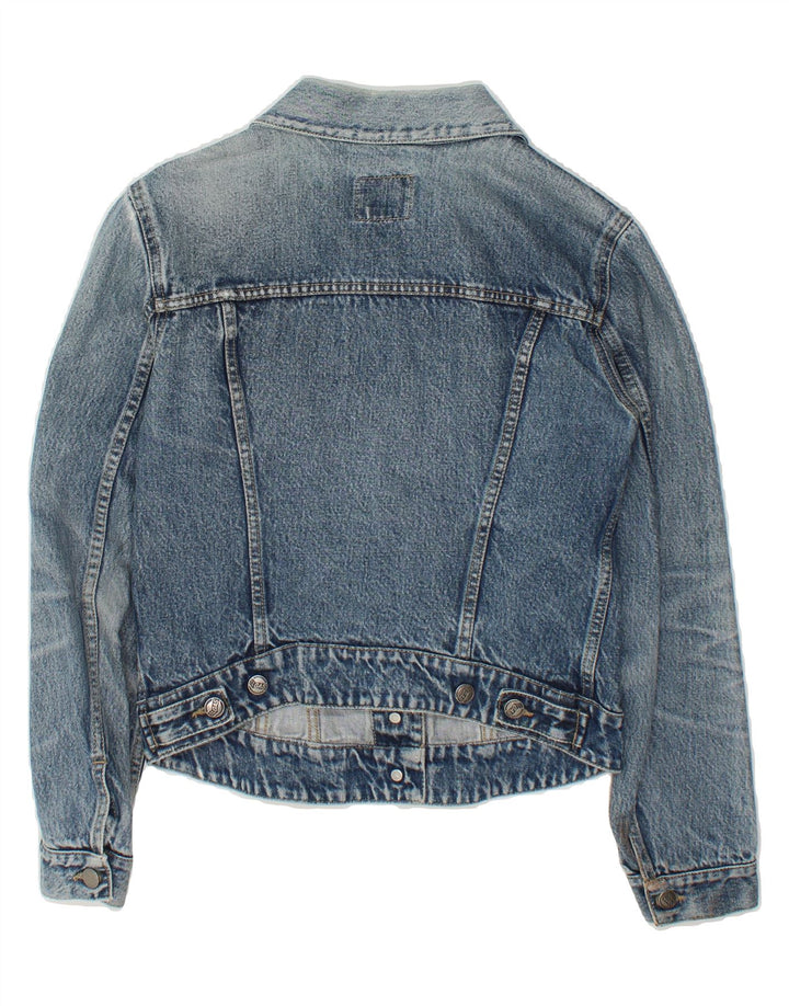 GAS Womens Denim Jacket UK 12 Medium Blue Cotton Vintage Gas and Second-Hand Gas from Messina Hembry 