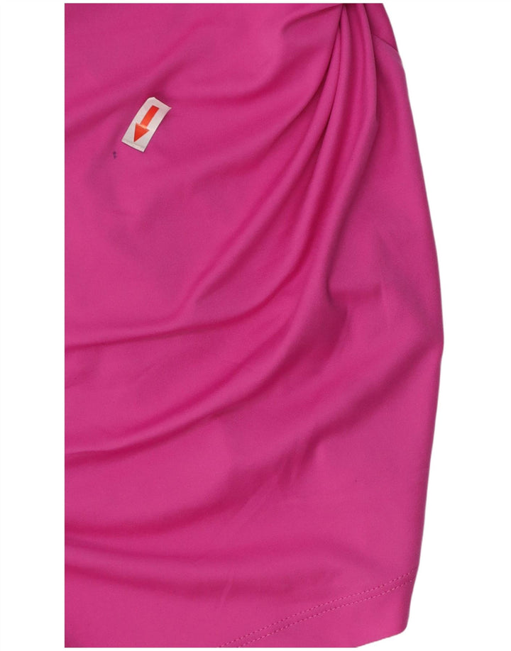 Damska kamizelka Nike Dri Fit Graphic Top UK 10 Mały różowy poliester z blokami kolorów