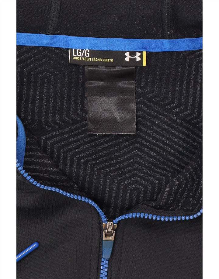 Męski sweter z kapturem i grafiką UNDER ARMOUR, duży, czarny