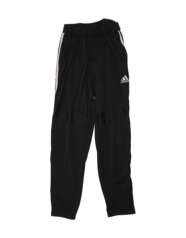 ADIDAS Boys Tracksuit Trousers Joggers 13-14 Years Black Polyester Vintage Adidas and Second-Hand Adidas from Messina Hembry 