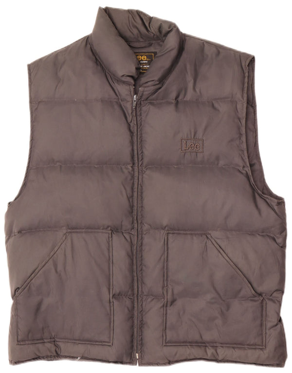 Męska wyściełana kamizelka Lee UK 42 XL, szary nylon