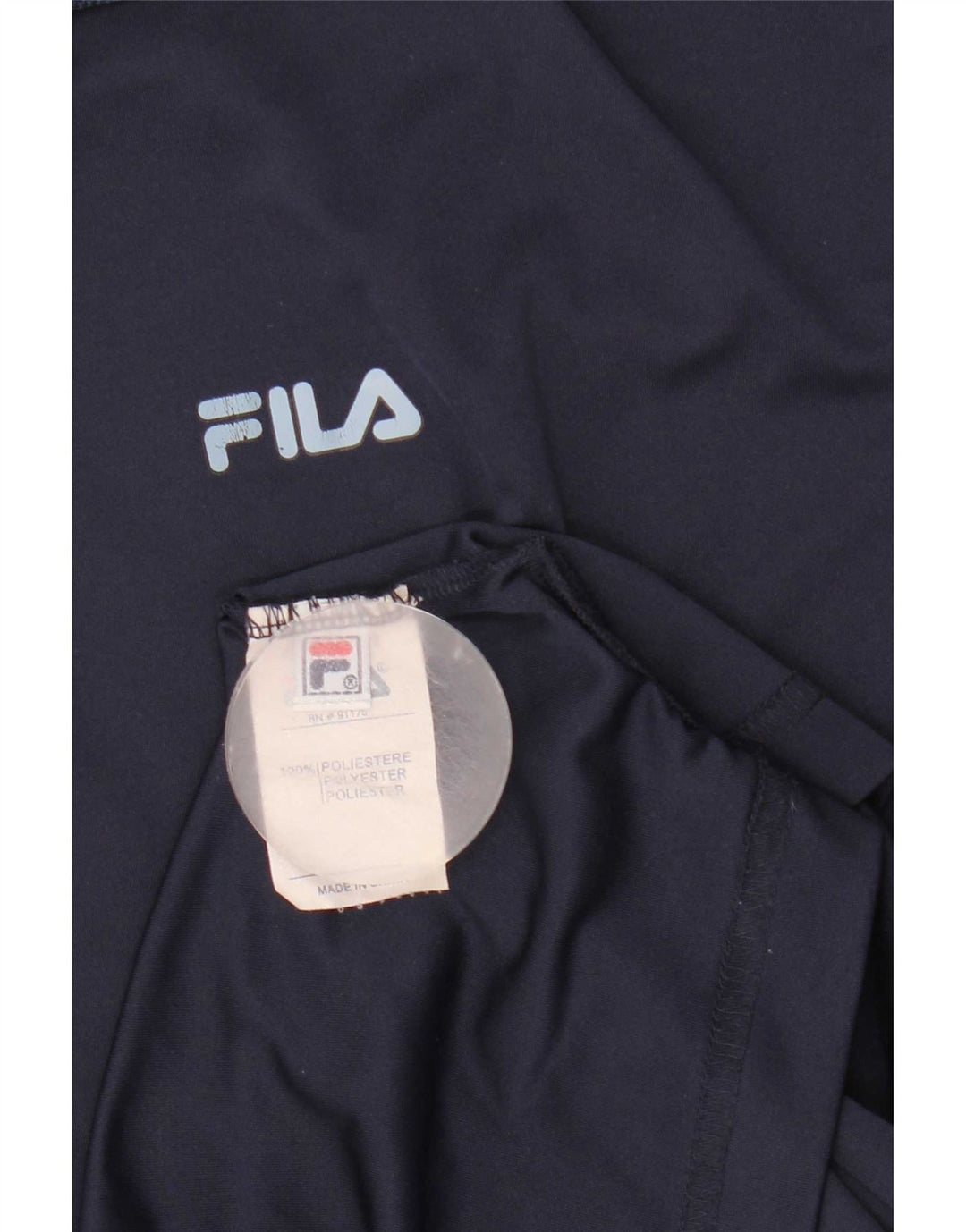 Męska koszulka polo Fila, duża, granatowa, z blokami kolorów