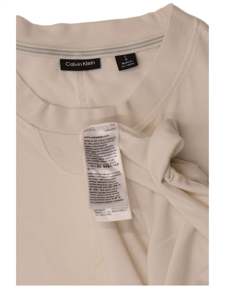 T-shirt męski Calvin Klein, duży, biały, bawełniany