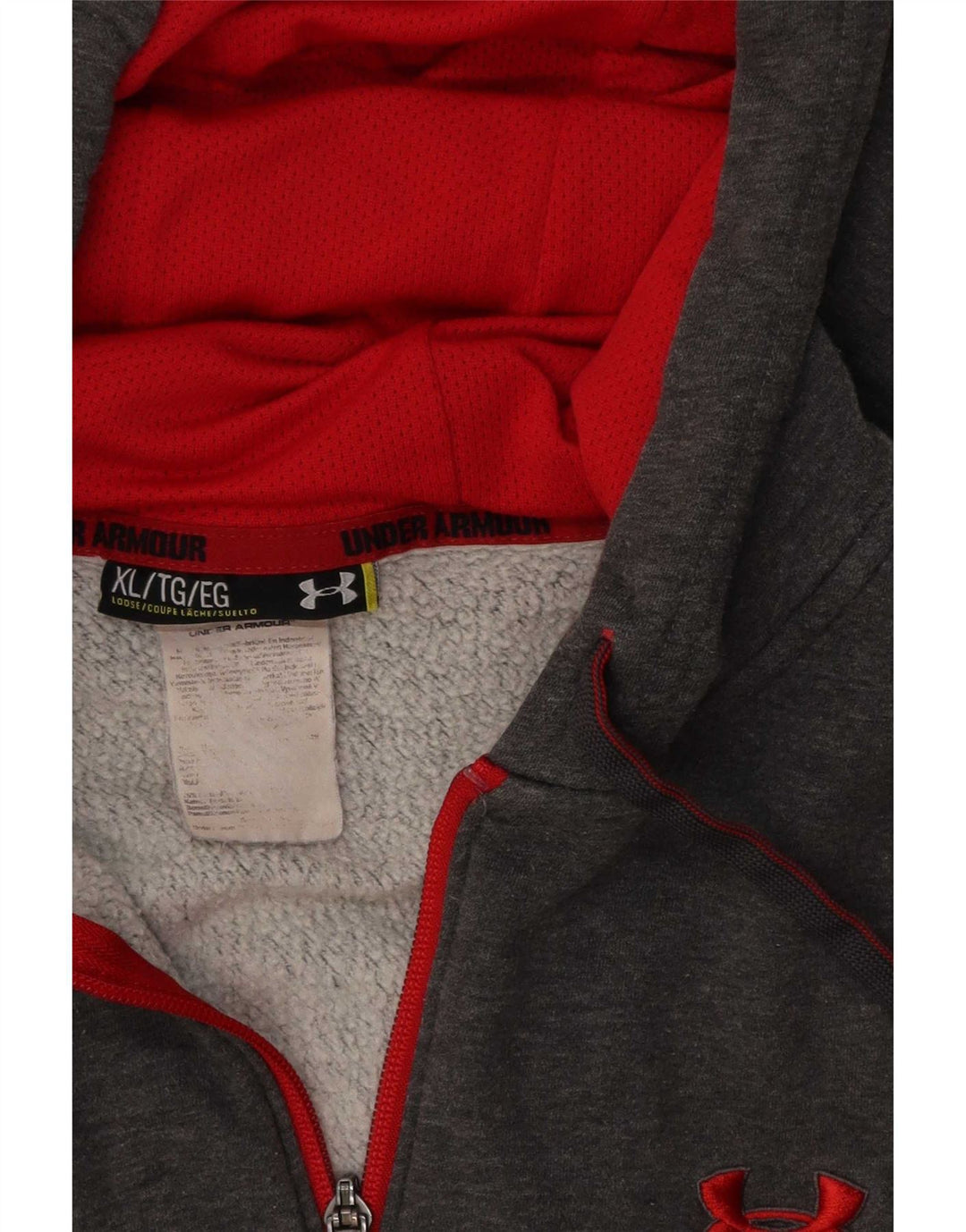 Męski sweter z kapturem i zamkiem Under Armour XL, szary