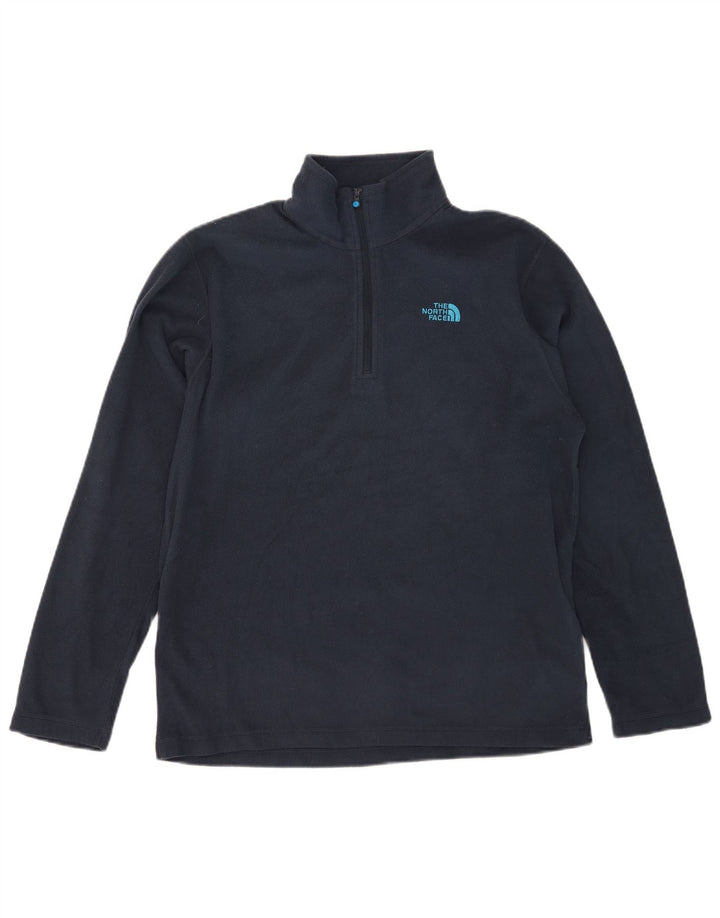 Męski sweter polarowy THE NORTH FACE z zamkiem błyskawicznym, średni granatowy poliester