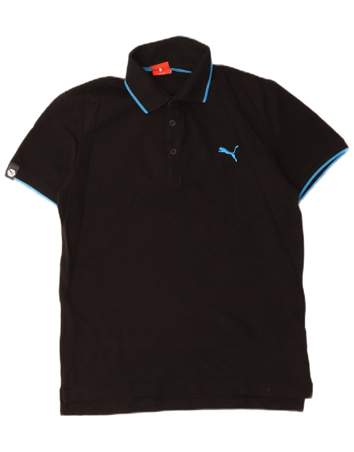 Męska koszulka polo Puma, mała, czarna, bawełniana