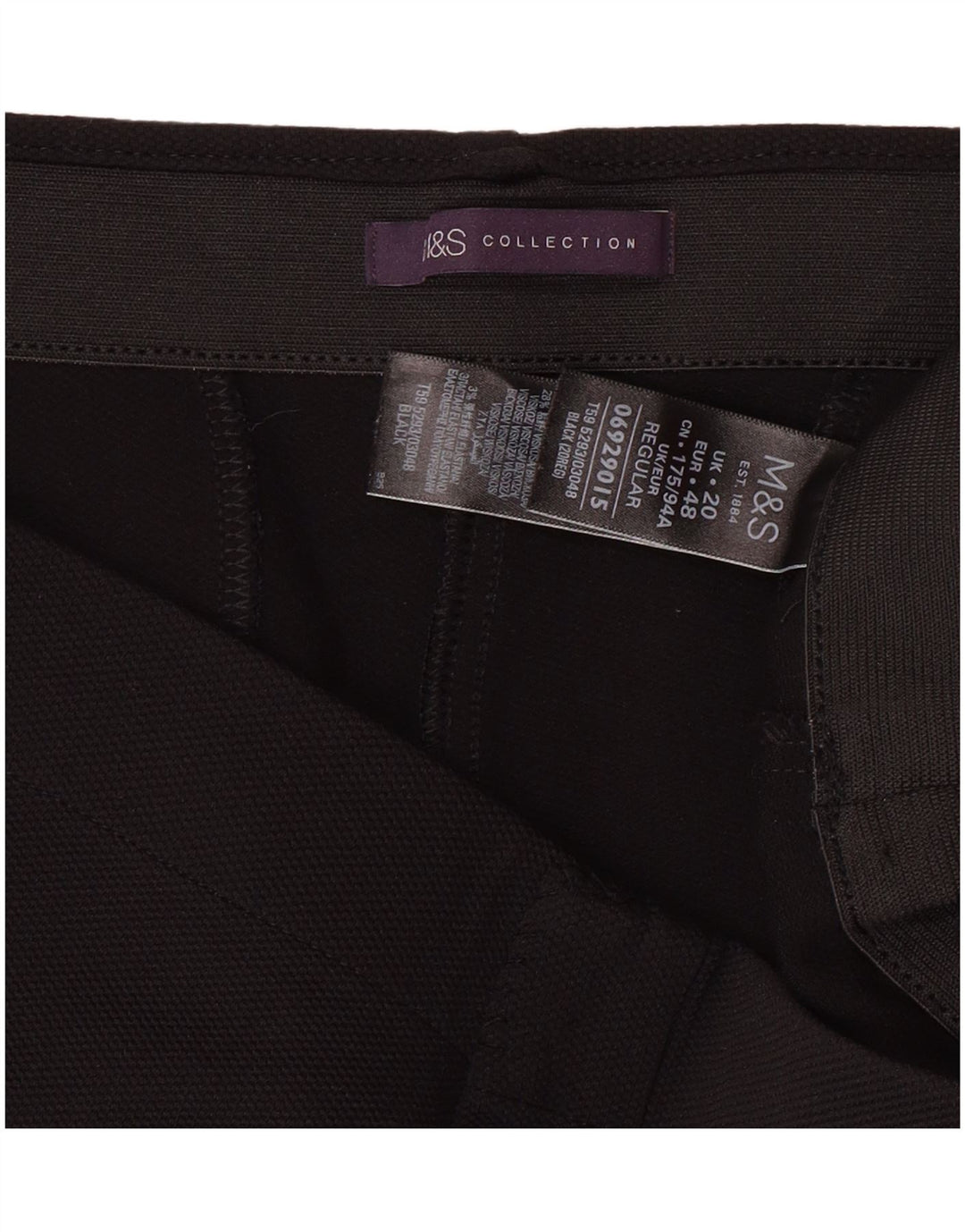 Spodnie damskie MARKS & SPENCER UK 20 2XL W34 L28 Czarny Poliamid