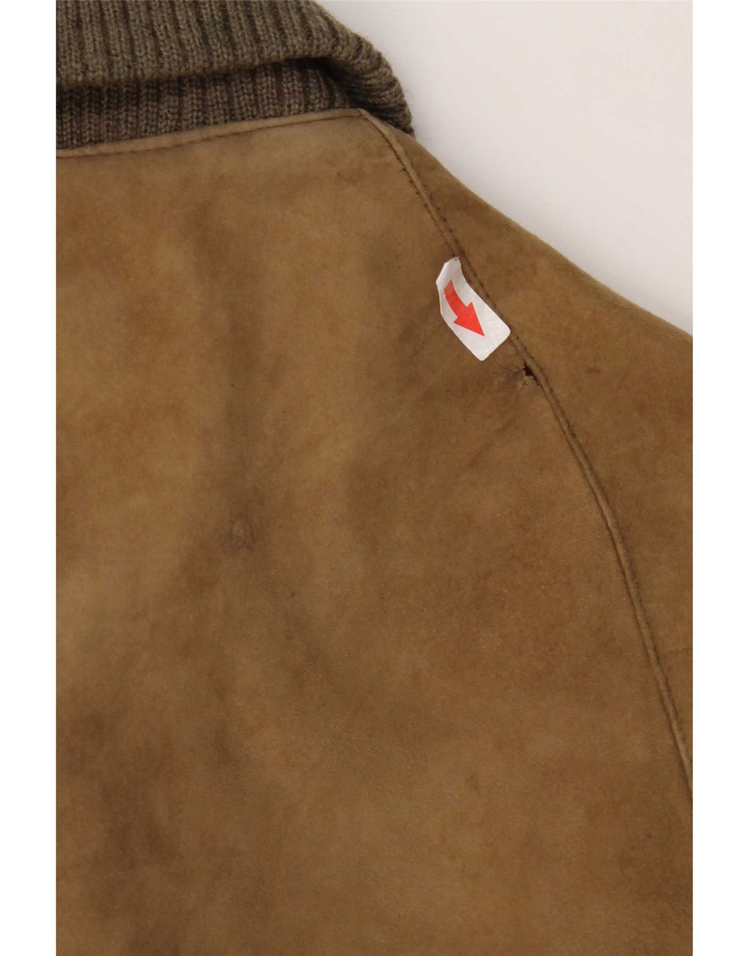 Vintage męska kurtka bomber zamszowa UK 38 średni beż