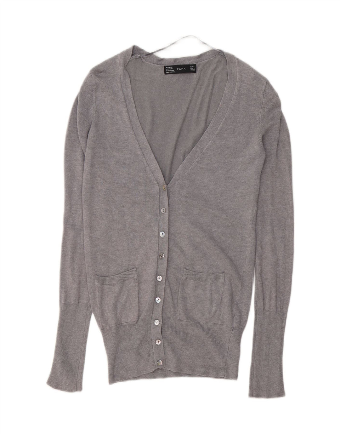 Sweter damski ZARA Cardigan UK 10 Small Szary Rayon
