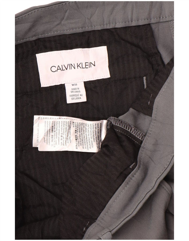 Męskie spodenki Chino Calvin Klein W33 Średnioszary, bawełniany