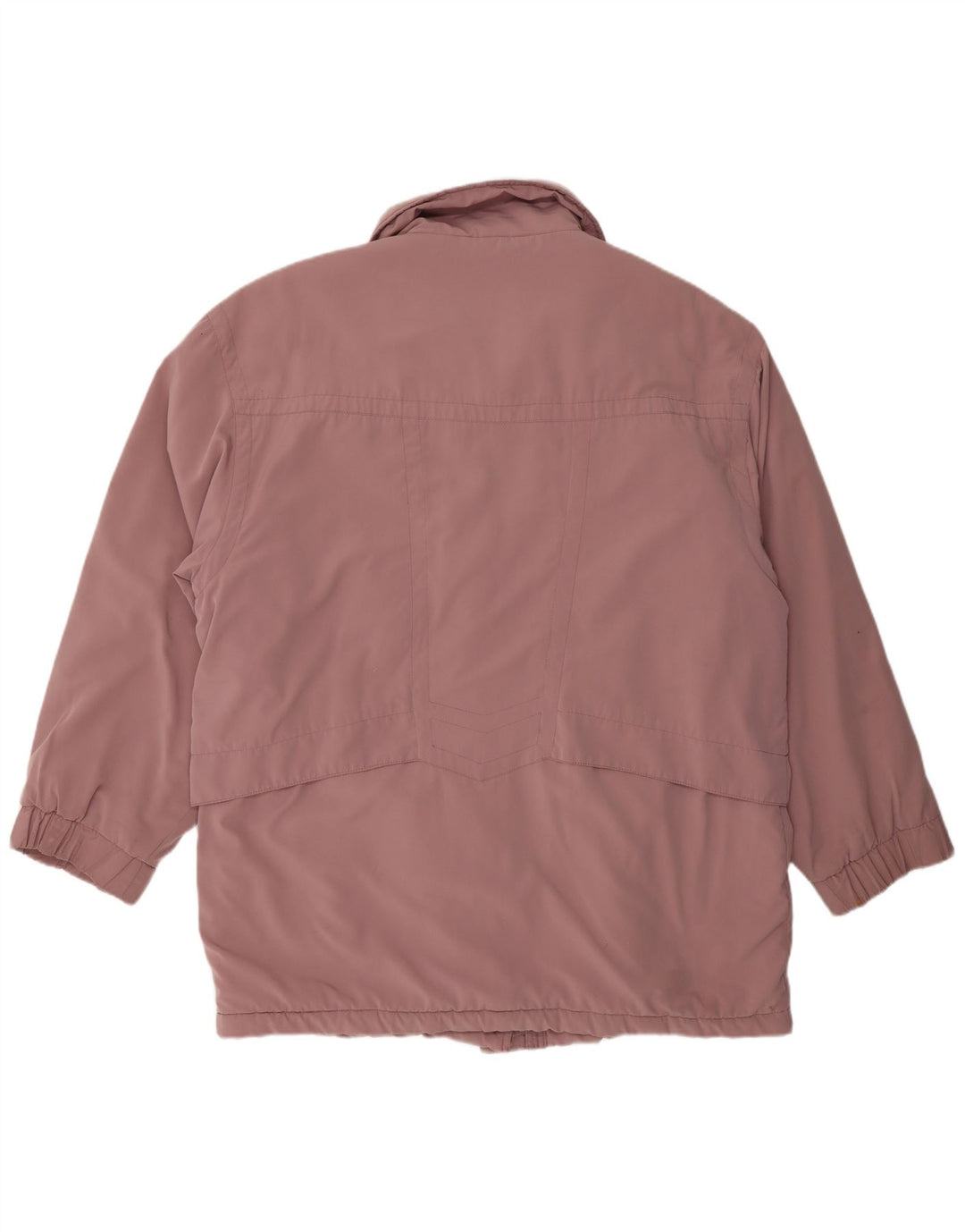 Vintage damski płaszcz wiatrówkowy oversize EU 42, duży, różowy poliester