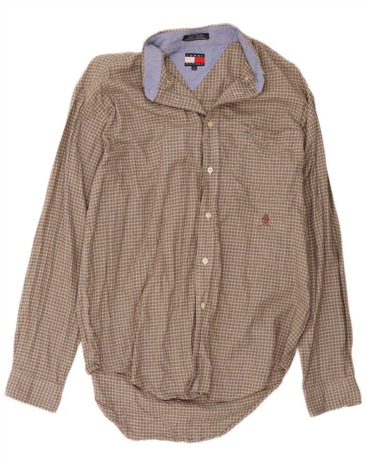 Koszula męska Tommy Hilfiger, bawełniana w brązową kratkę