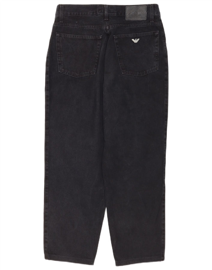 Damskie jeansy zwężane Armani W30 L28 Czarna bawełna