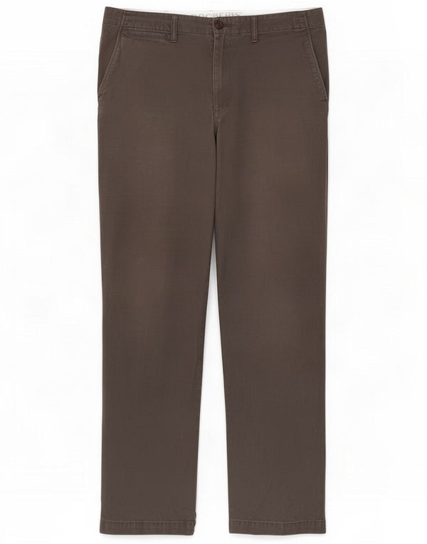 Dockers Męskie proste spodnie chino W33 L34 Szara bawełna