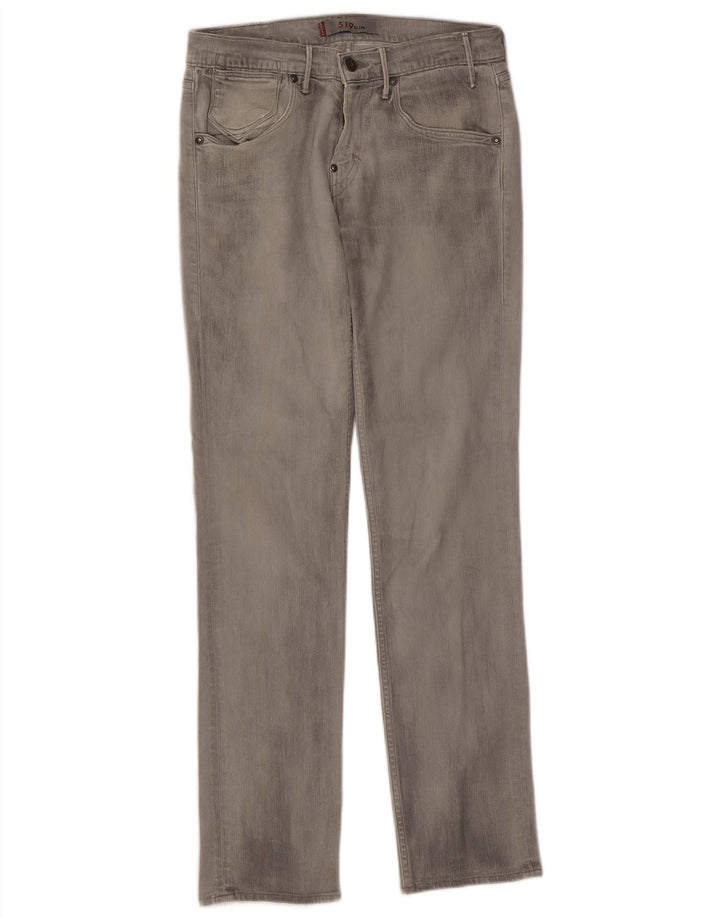 Damskie jeansy Levi's 519 Slim W30 L32 Szara bawełna