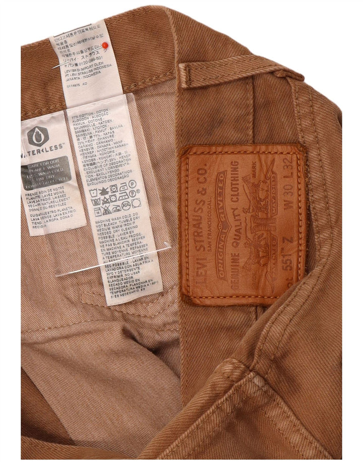 Męskie dżinsy Levi's 551 Straight W30 L32 Brązowa bawełna
