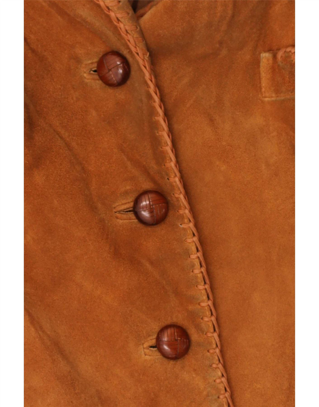 Płaszcz damski w stylu vintage, zamszowy, EU 44 XL, beżowa skóra