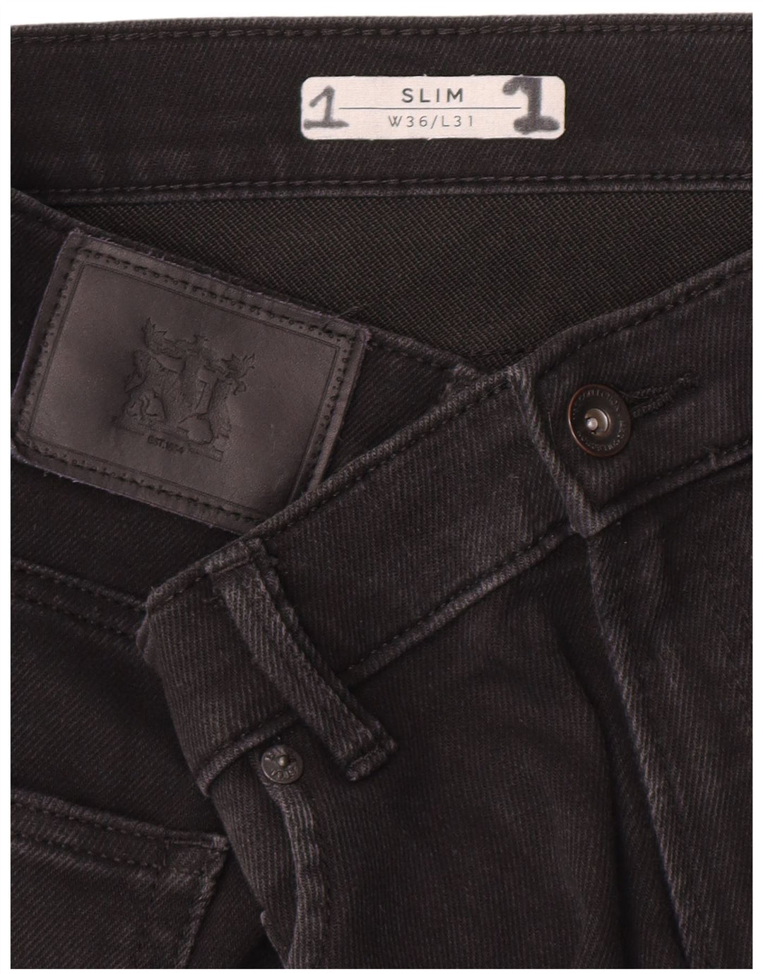 Marks & Spencer Męskie jeansy slim W36 L31 Czarne
