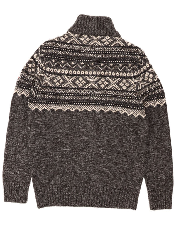 Męski sweter z zamkiem błyskawicznym Superdry XL, szary, akryl Fair Isle