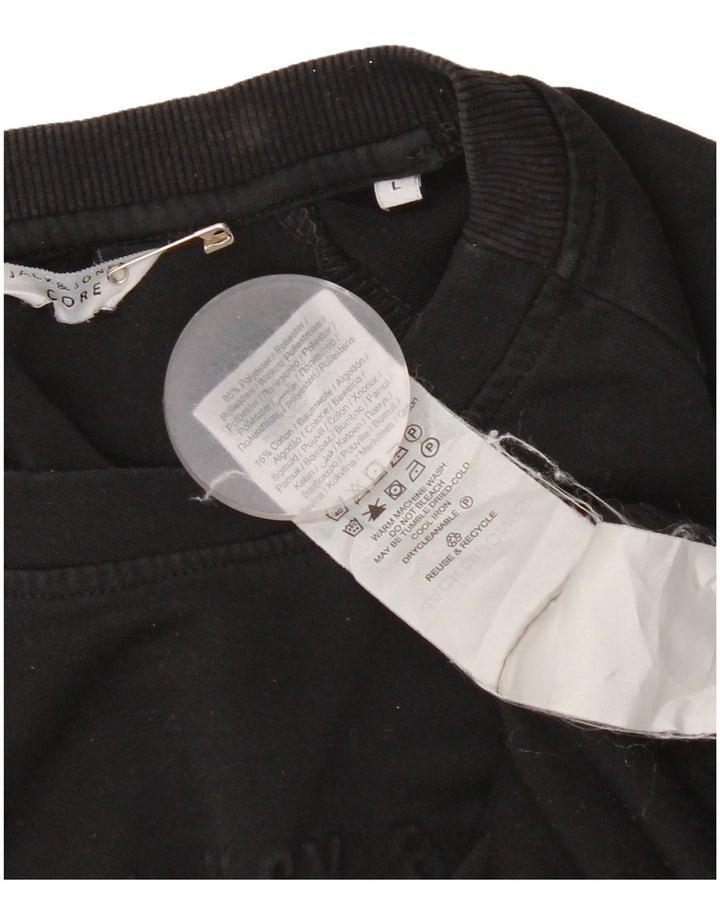 Męski sweter Jack & Jones, duży, czarny poliester