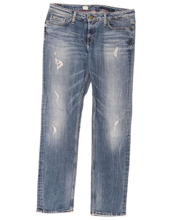 Damskie dżinsy Tommy Hilfiger Rome Distressed Straight W29 L30 Niebieskie