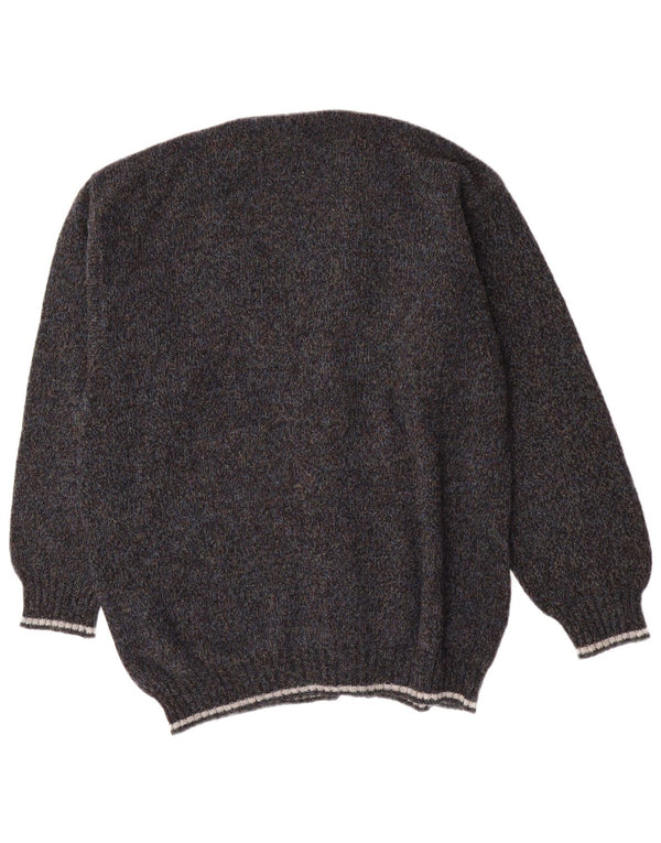 Vintage męski sweter kardigan IT 54 XL szara wełna