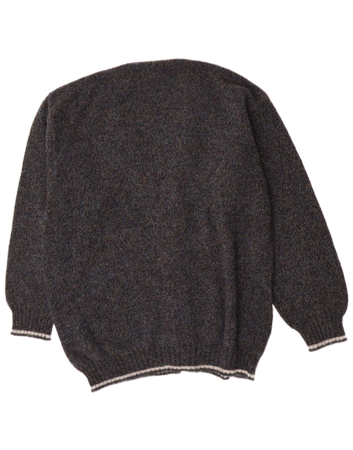 Vintage męski sweter kardigan IT 54 XL szara wełna