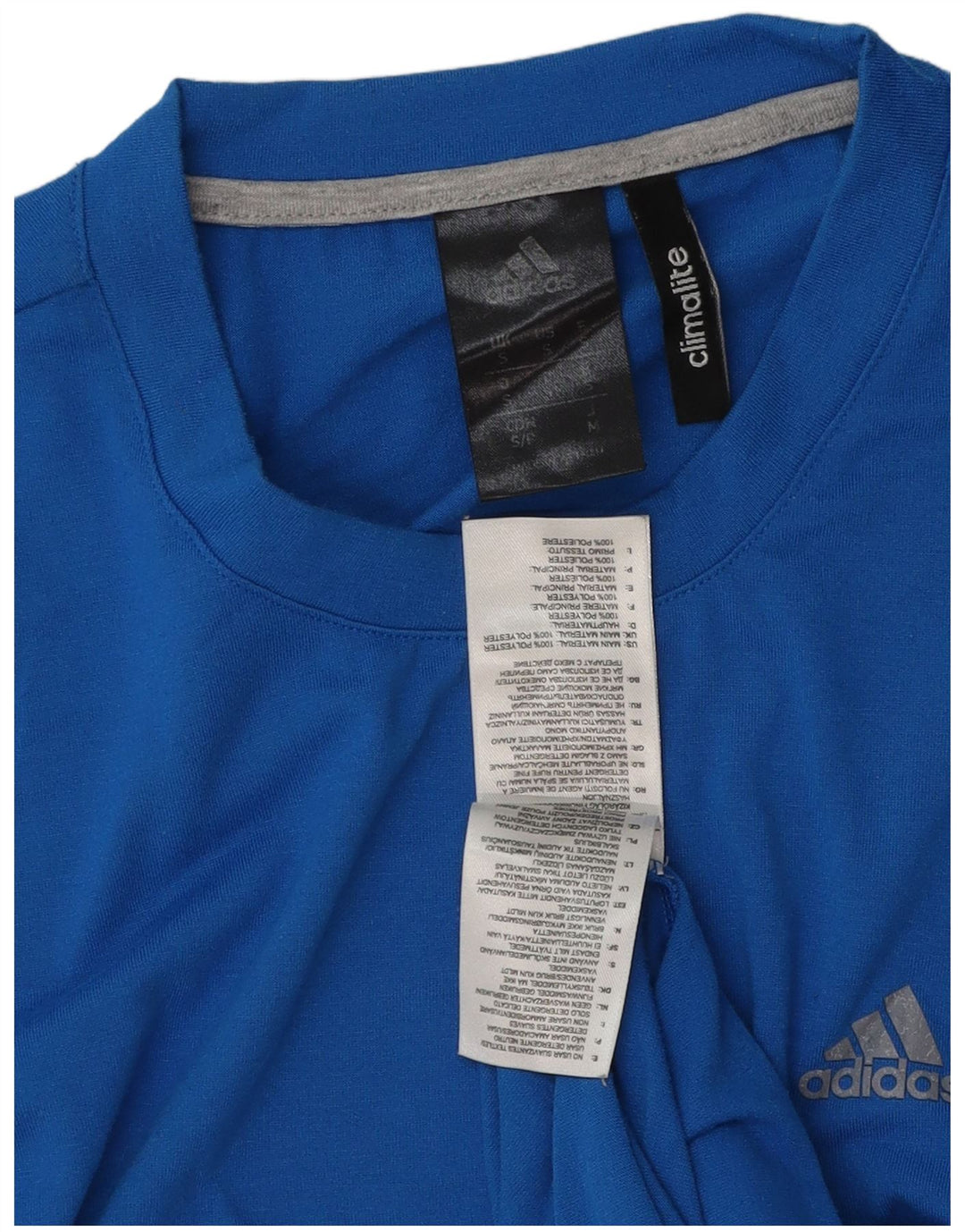 Adidas Męski T-shirt Climalite Top Mały Niebieski Poliester