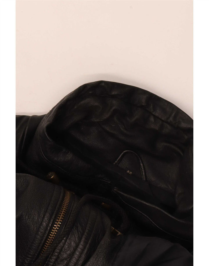 Spirit Męski płaszcz skórzany EU 46 Small Black Classic