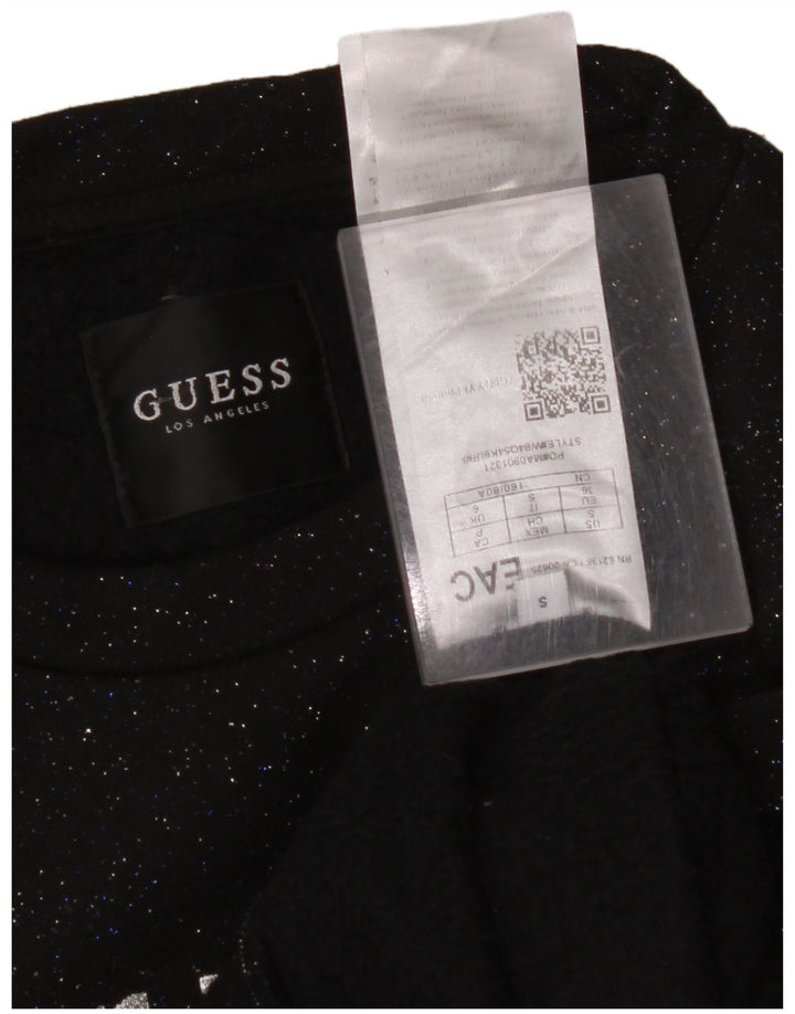 Damski sweter oversize GUESS Crop UK 10 Small Black Flecked