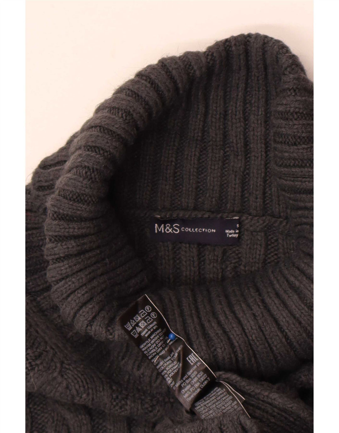 Marks & Spencer Damski podkoszulek oversize z kamizelką UK 10, mały, szary, akrylowy
