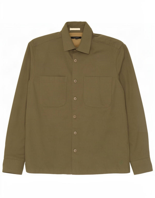 Koszula męska Ted Baker, rozmiar 3, średni khaki, poliester