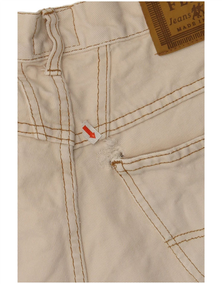 VINTAGE Mens Straight Jeans IT 48 Medium W30 L34 Beige Cotton
