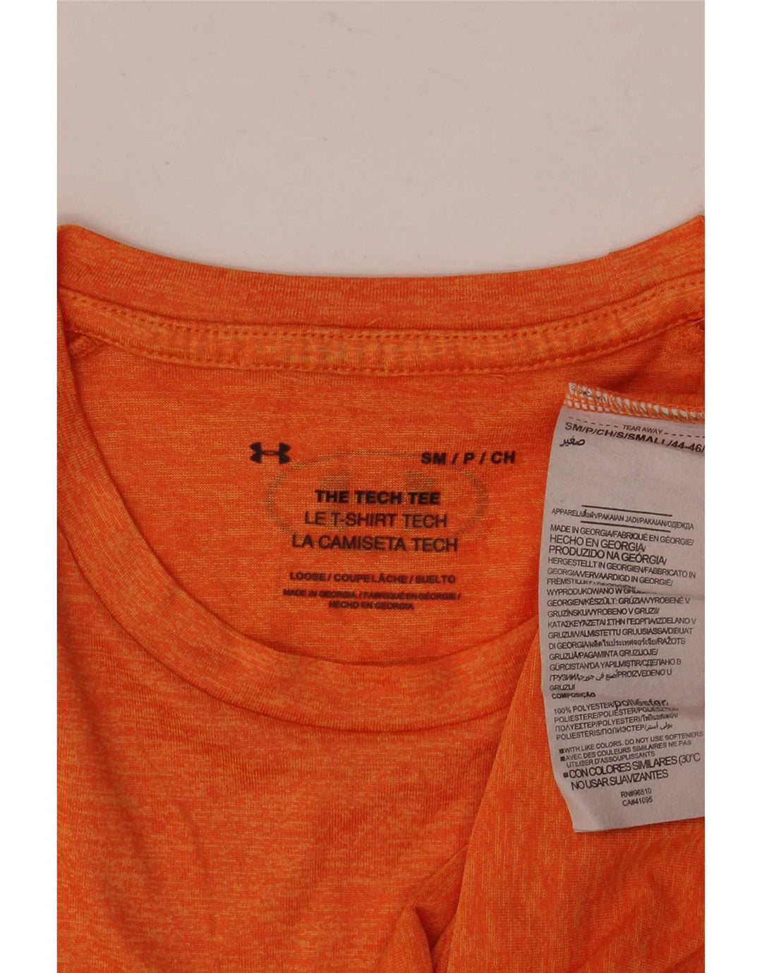 Męska koszulka Under Armour The Tech Tee, mała, pomarańczowa, poliestrowa