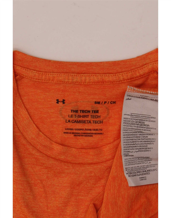 Męska koszulka Under Armour The Tech Tee, mała, pomarańczowa, poliestrowa