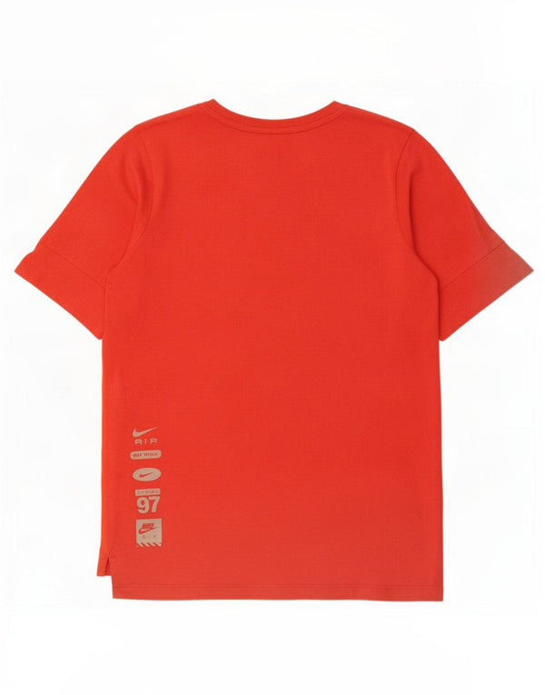 Chłopięcy T-shirt z grafiką Nike, 13-14 lat, XL, czerwona, bawełniana