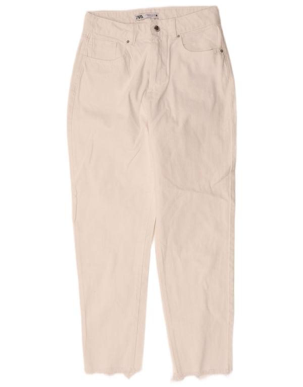 Damskie jeansy zwężane Zara EU 38 Small W28 L28 Biała bawełna