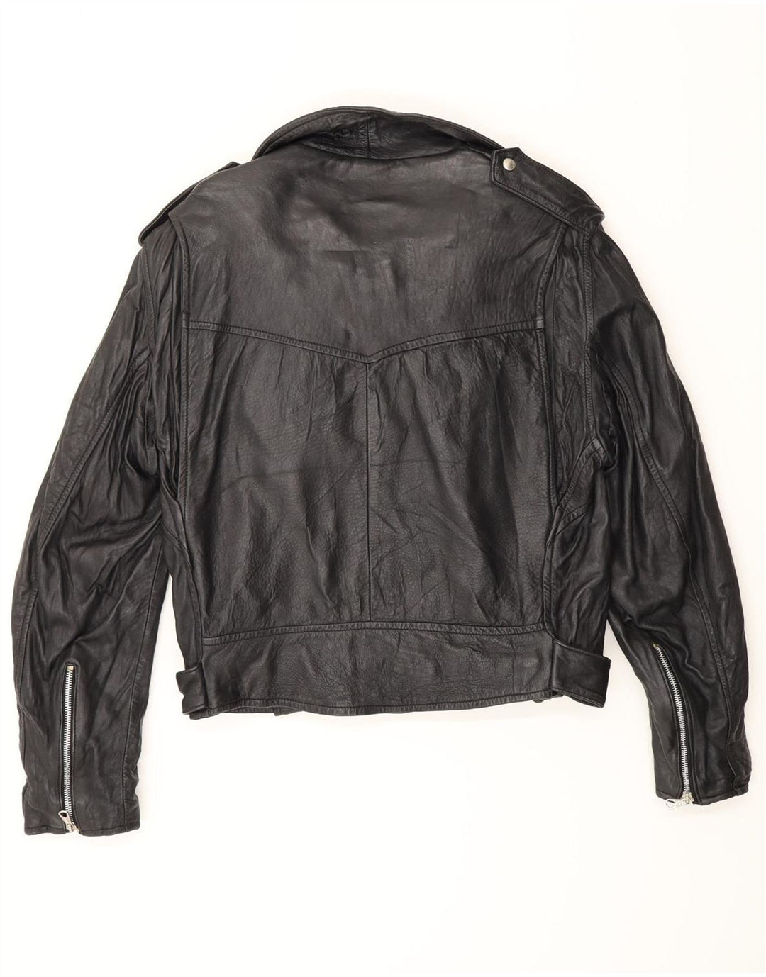 Męska skórzana kurtka motocyklowa Vintage UK 38 Medium Black