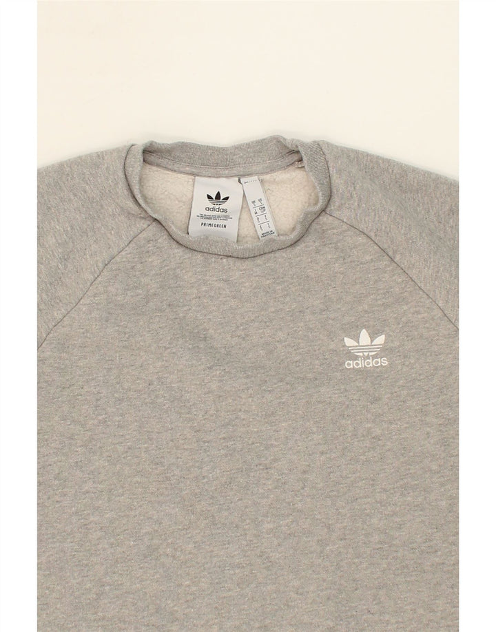 ADIDAS Mens Sweatshirt Jumper Small Grey Cotton Vintage Adidas and Second-Hand Adidas from Messina Hembry 