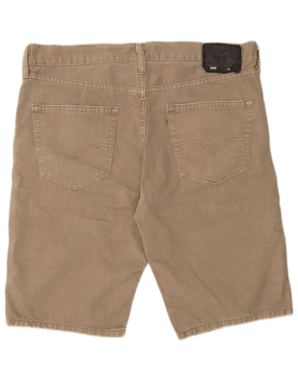 Męskie spodenki jeansowe Levi's 508 W34, duże, beżowe, bawełniane