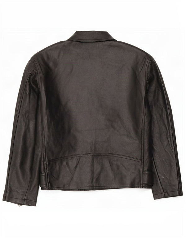 Damska kurtka motocyklowa typu oversize ze sztucznej skóry Topshop UK 4 XS czarna